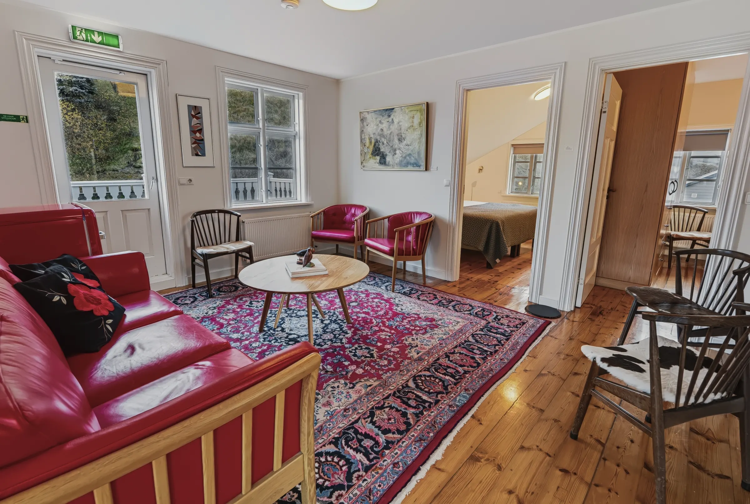 Sitting area upstairs, with the door to the terrace, The Grand Residence
